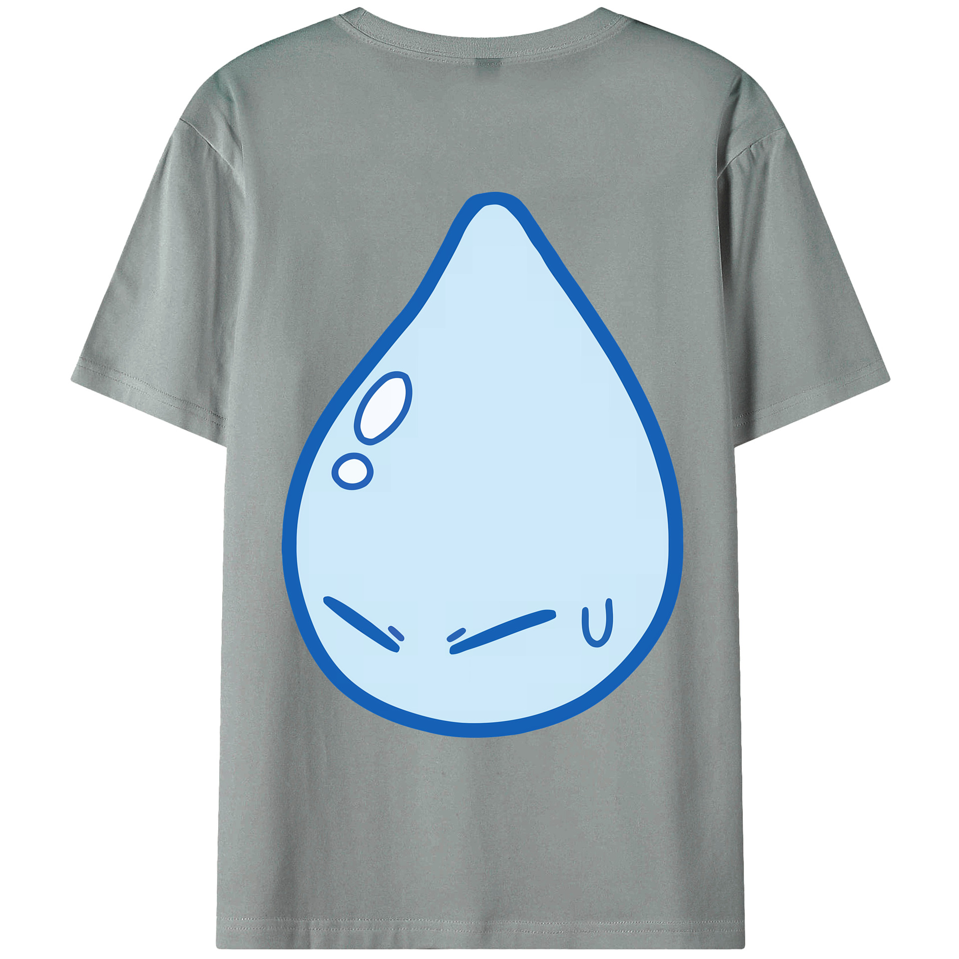 （画像用） 転スラ Regarding Reincarnated to Slime 綿100％ メンズ半袖Tシャツ（バックプリント） 通気性
